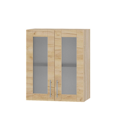 Кухонный модуль витрина Оптима Верх ВВ10-600 Дуб Сонома/Дуб Крафт Золотой 600х296х720 мм (DTM-073419)