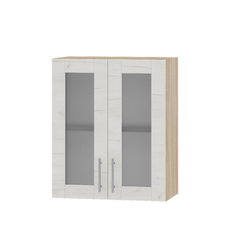 Кухонный модуль витрина Оптима Верх ВВ10-600 Дуб Сонома/Дуб Крафт Белый 600х296х720 мм (DTM-073418)