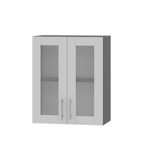 Кухонный модуль витрина Оптима Верх ВВ10-600 Антрацит/Нимфея Альба (Белый) 600х296х720 мм (DTM-073313)