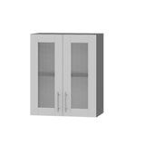 Кухонный модуль витрина Оптима Верх ВВ10-600 Антрацит/Нимфея Альба (Белый) 600х296х720 мм (DTM-073313)