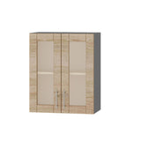 Кухонный модуль витрина Оптима Верх ВВ10-600 Антрацит/Дуб Сонома 600х296х720 мм (DTM-073311)