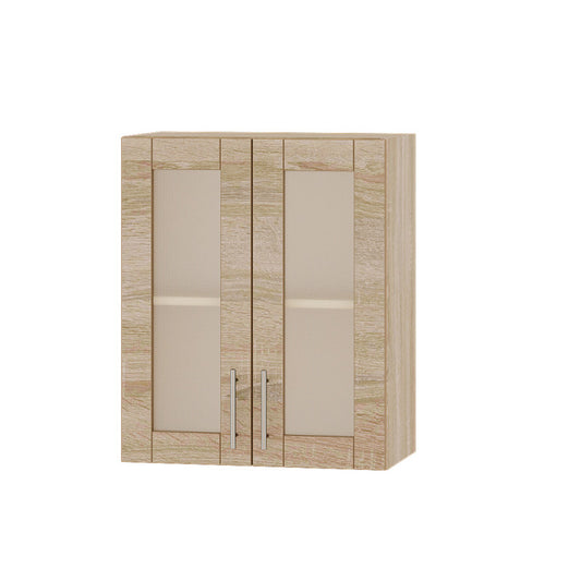 Кухонный модуль витрина Оптима Верх ВВ10-600 Дуб Сонома/Дуб Сонома 600х296х720 мм (DTM-073420)