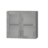 Кухонный модуль витрина Оптима Верх ВВ10-800 Антрацит/Бетон 800х296х720 мм (DTM-073424)