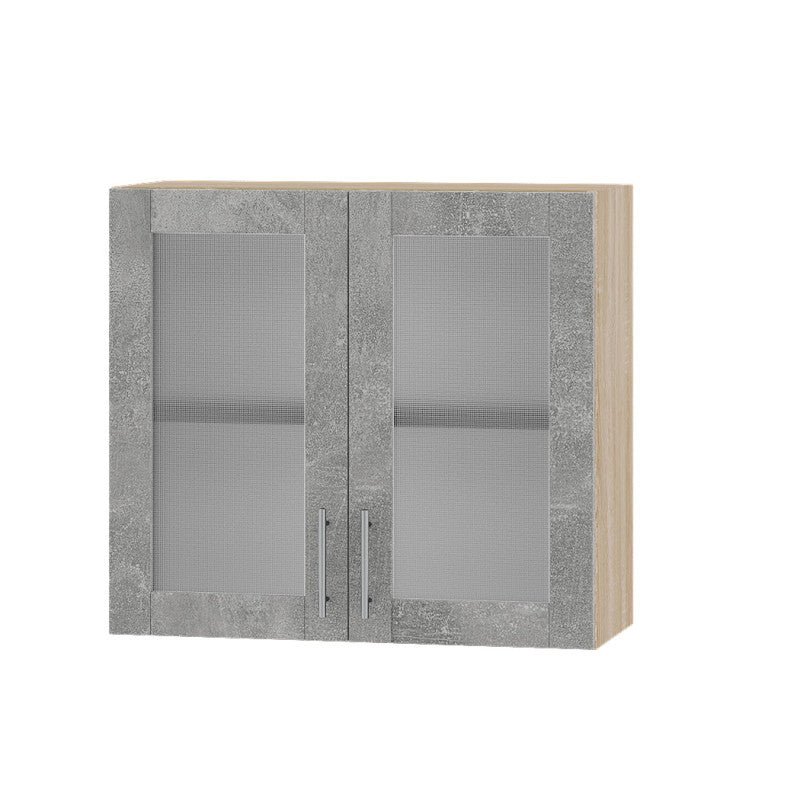 Кухонный модуль витрина Оптима Верх ВВ10-800 Дуб Сонома/Бетон 800х296х720 мм (DTM-073444)