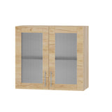 Кухонный модуль витрина Оптима Верх ВВ10-800 Дуб Сонома/Дуб Крафт Золотой 800х296х720 мм (DTM-073446)