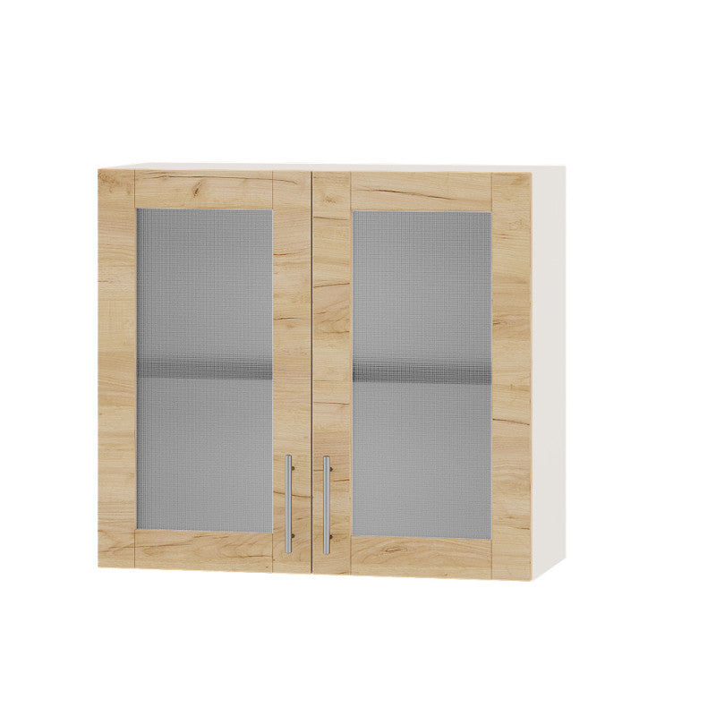 Кухонный модуль витрина Оптима Верх ВВ10-800 Белый/Дуб Крафт Золотой 800х296х720 мм (DTM-073433)