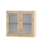 Кухонный модуль витрина Оптима Верх ВВ10-800 Белый/Дуб Крафт Золотой 800х296х720 мм (DTM-073433)