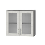 Кухонный модуль витрина Оптима Верх ВВ10-800 Антрацит/Дуб Крафт Белый 800х296х720 мм (DTM-073425)