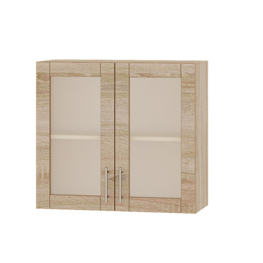 Кухонный модуль витрина Оптима Верх ВВ10-800 Дуб Сонома/Дуб Сонома 800х296х720 мм (DTM-073447)