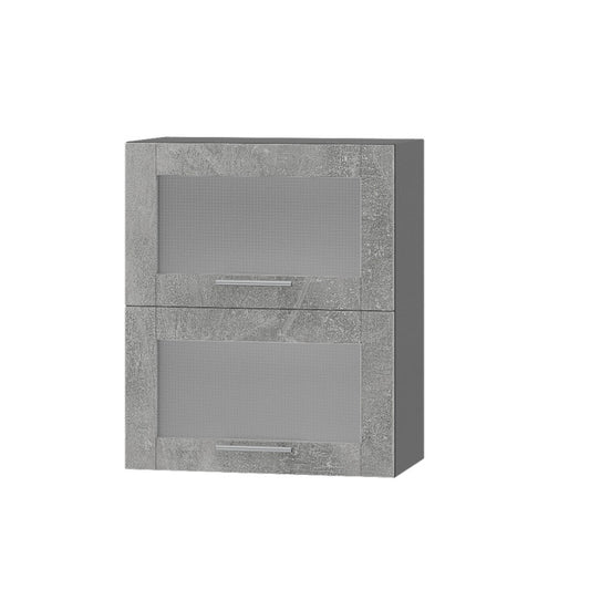 Кухонный модуль витрина Оптима Верх ВВ14-600 Антрацит/Бетон 600х296х720 мм (DTM-073451)