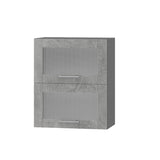 Кухонный модуль витрина Оптима Верх ВВ14-600 Антрацит/Бетон 600х296х720 мм (DTM-073451)