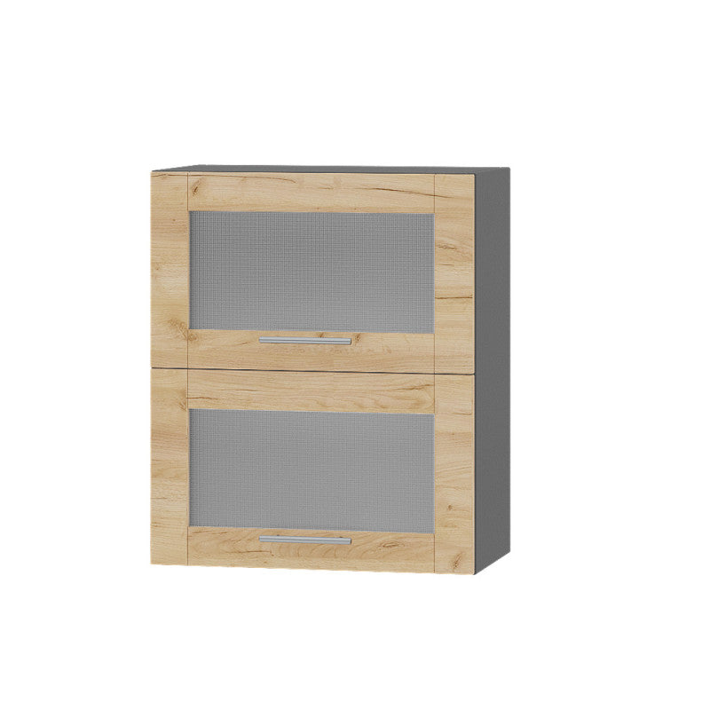 Кухонный модуль витрина Оптима Верх ВВ14-600 Антрацит/Дуб Крафт Золотой 600х296х720 мм (DTM-073453)