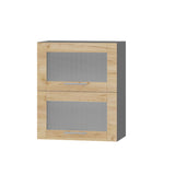 Кухонный модуль витрина Оптима Верх ВВ14-600 Антрацит/Дуб Крафт Золотой 600х296х720 мм (DTM-073453)