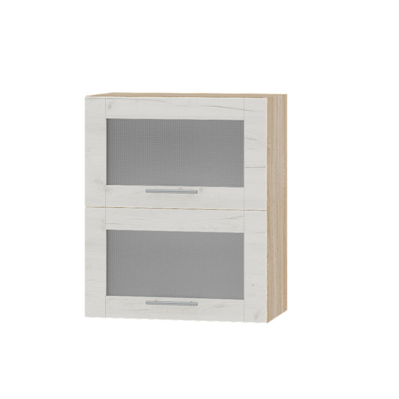 Кухонный модуль витрина Оптима Верх ВВ14-600 Дуб Сонома/Дуб Крафт Белый 600х296х720 мм (DTM-073473)