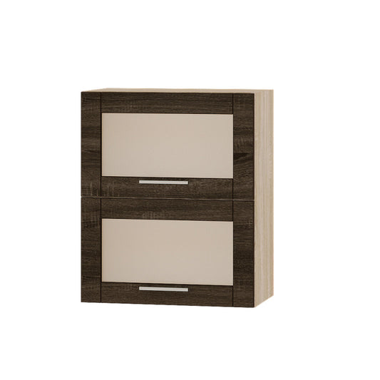 Кухонный модуль витрина Оптима Верх ВВ14-600 Дуб Сонома/Дуб Сонома Трюфель 600х296х720 мм (DTM-073476)