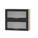 Кухонный модуль витрина Оптима Верх ВВ14-800 Дуб Сонома/Антрацит 800х296х720 мм (DTM-073516)