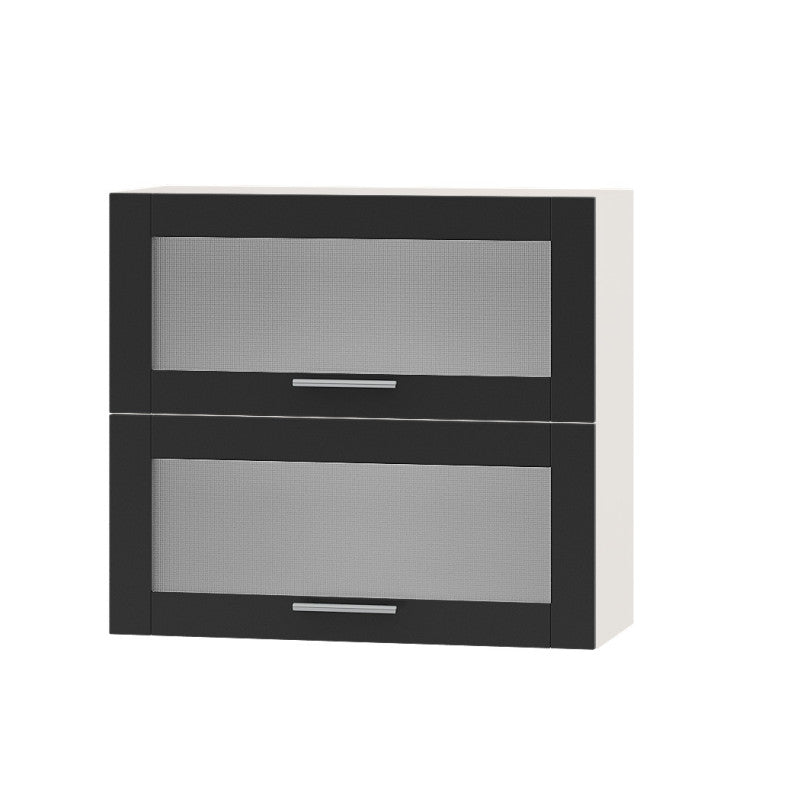 Кухонный модуль витрина Оптима Верх ВВ14-800 Белый/Антрацит 800х296х720 мм (DTM-073485)