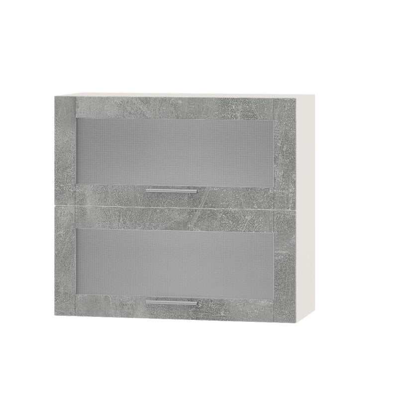 Кухонный модуль витрина Оптима Верх ВВ14-800 Белый/Бетон 800х296х720 мм (DTM-073486)