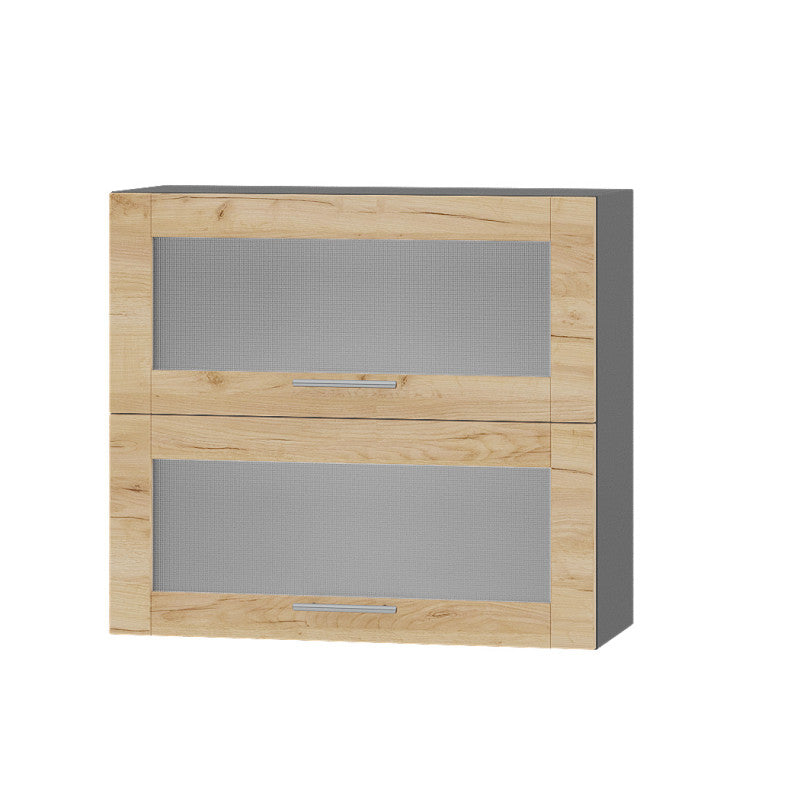 Кухонный модуль витрина Оптима Верх ВВ14-800 Антрацит/Дуб Крафт Золотой 800х296х720 мм (DTM-073481)