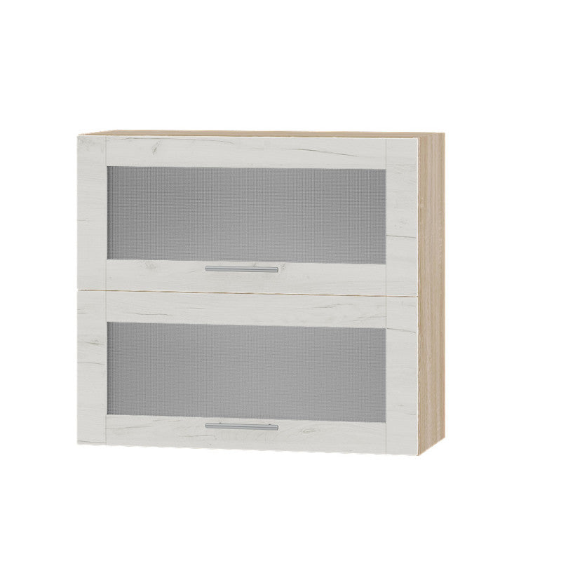 Кухонный модуль витрина Оптима Верх ВВ14-800 Дуб Сонома/Дуб Крафт Белый 800х296х720 мм (DTM-073518)