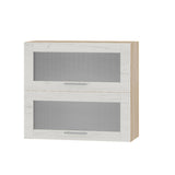 Кухонный модуль витрина Оптима Верх ВВ14-800 Дуб Сонома/Дуб Крафт Белый 800х296х720 мм (DTM-073518)