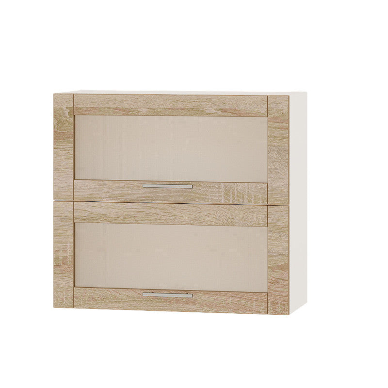 Кухонный модуль витрина Оптима Верх ВВ14-800 Белый/Дуб Сонома 800х296х720 мм (DTM-073506)