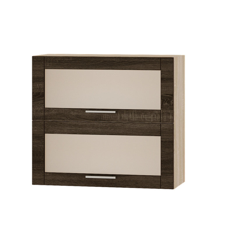 Кухонный модуль витрина Оптима Верх ВВ14-800 Дуб Сонома/Дуб Сонома Трюфель 800х296х720 мм (DTM-073521)