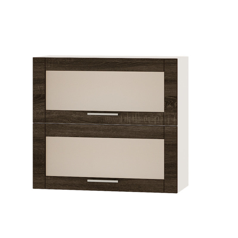 Кухонный модуль витрина Оптима Верх ВВ14-800 Белый/Дуб Сонома Трюфель 800х296х720 мм (DTM-073507)