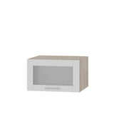 Кухонный модуль витрина Оптима Верх ВВ21-600 Дуб Сонома/Нимфея Альба (Белый) 600х570х360 мм (DTM-073543)