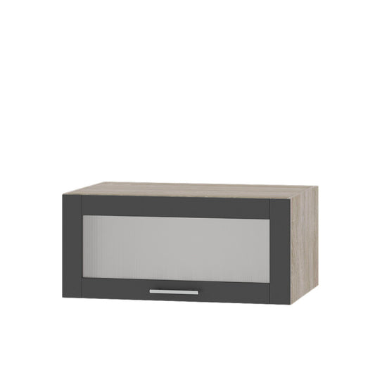 Кухонный модуль витрина Оптима Верх ВВ21-800 Дуб Сонома/Антрацит 800х570х360 мм (DTM-073558)