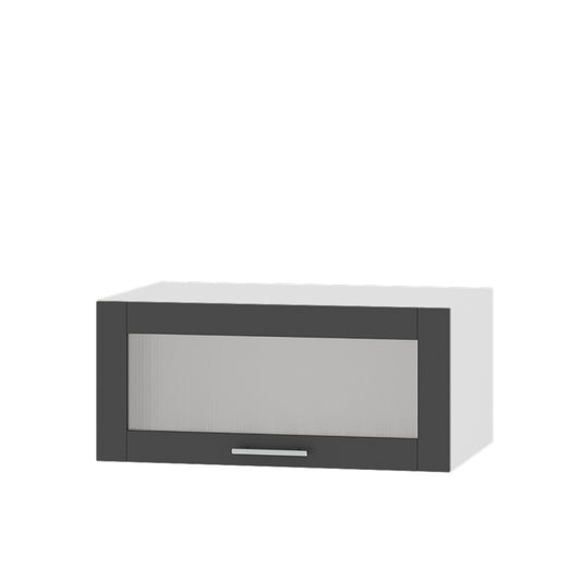 Кухонный модуль витрина Оптима Верх ВВ21-800 Белый/Антрацит 800х570х360 мм (DTM-073551)