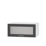 Кухонный модуль витрина Оптима Верх ВВ21-800 Белый/Антрацит 800х570х360 мм (DTM-073551)