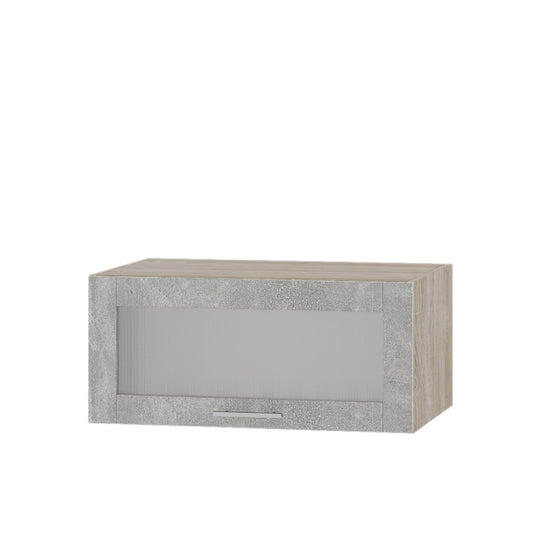 Кухонный модуль витрина Оптима Верх ВВ21-800 Дуб Сонома/Бетон 800х570х360 мм (DTM-073559)