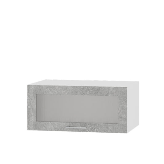 Кухонный модуль витрина Оптима Верх ВВ21-800 Белый/Бетон 800х570х360 мм (DTM-073552)