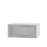 Кухонный модуль витрина Оптима Верх ВВ21-800 Белый/Бетон 800х570х360 мм (DTM-073552)