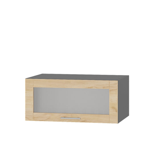 Кухонный модуль витрина Оптима Верх ВВ21-800 Антрацит/Дуб Крафт Золотой 800х570х360 мм (DTM-073547)