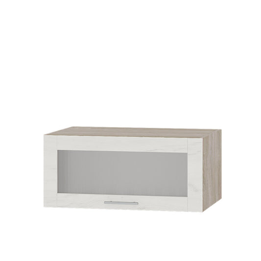 Кухонный модуль витрина Оптима Верх ВВ21-800 Дуб Сонома/Дуб Крафт Белый 800х570х360 мм (DTM-073560)