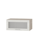 Кухонный модуль витрина Оптима Верх ВВ21-800 Дуб Сонома/Дуб Крафт Белый 800х570х360 мм (DTM-073560)