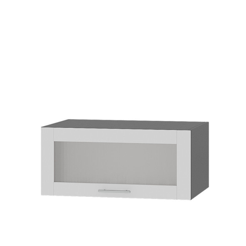 Кухонный модуль витрина Оптима Верх ВВ21-800 Антрацит/Нимфея Альба (Белый) 800х570х360 мм (DTM-073550)