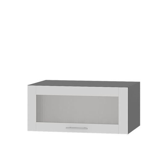 Кухонный модуль витрина Оптима Верх ВВ21-800 Антрацит/Нимфея Альба (Белый) 800х570х360 мм (DTM-073550)