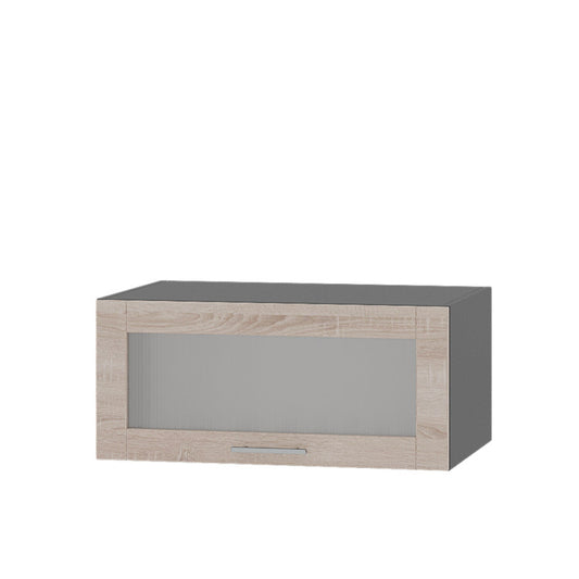 Кухонный модуль витрина Оптима Верх ВВ21-800 Антрацит/Дуб Сонома 800х570х360 мм (DTM-073548)