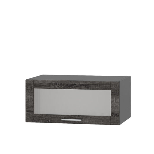 Кухонный модуль витрина Оптима Верх ВВ21-800 Антрацит/Дуб Сонома Трюфель 800х570х360 мм (DTM-073549)