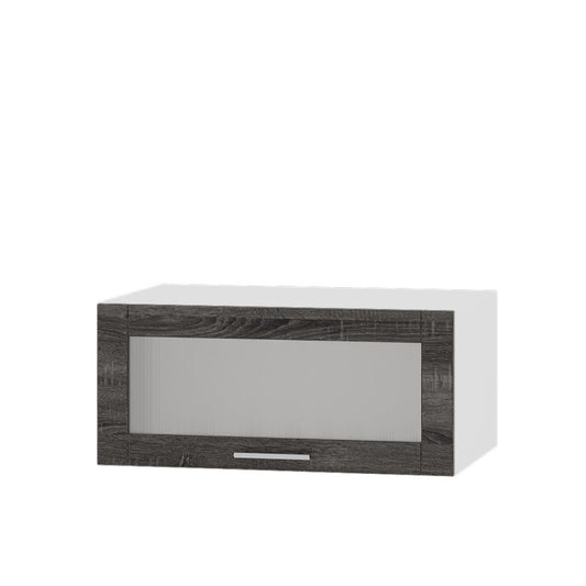 Кухонный модуль витрина Оптима Верх ВВ21-800 Белый/Дуб Сонома Трюфель 800х570х360 мм (DTM-073556)