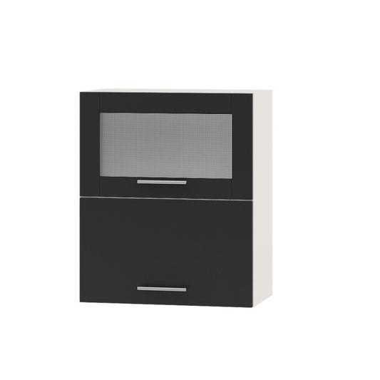 Кухонный модуль витрина Оптима Верх ВВГ14-600 Белый/Антрацит 600х296х720 мм (DTM-073490)