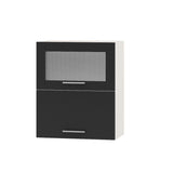 Кухонный модуль витрина Оптима Верх ВВГ14-600 Белый/Антрацит 600х296х720 мм (DTM-073490)