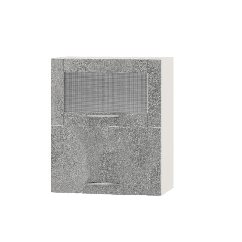 Кухонный модуль витрина Оптима Верх ВВГ14-600 Белый/Бетон 600х296х720 мм (DTM-073491)