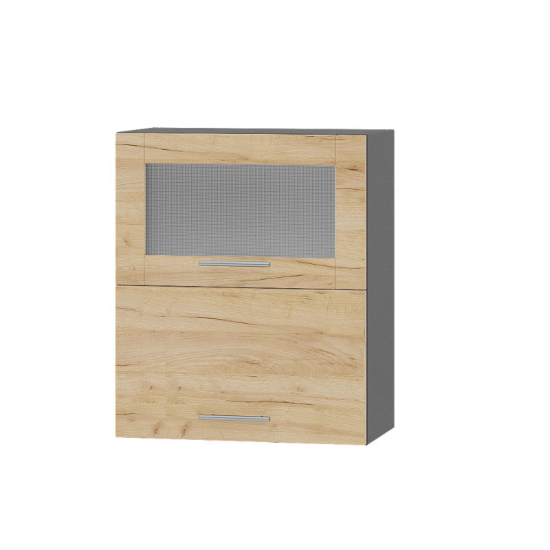 Кухонный модуль витрина Оптима Верх ВВГ14-600 Антрацит/Дуб Крафт Золотой 600х296х720 мм (DTM-073568)