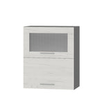 Кухонный модуль витрина Оптима Верх ВВГ14-600 Антрацит/Дуб Крафт Белый 600х296х720 мм (DTM-073567)