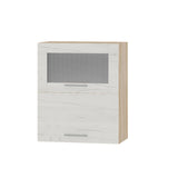 Кухонный модуль витрина Оптима Верх ВВГ14-600 Дуб Сонома/Дуб Крафт Белый 600х296х720 мм (DTM-073345)