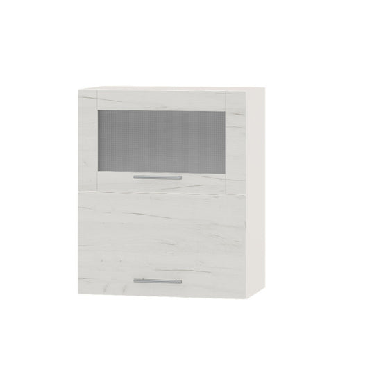 Кухонный модуль витрина Оптима Верх ВВГ14-600 Белый/Дуб Крафт Белый 600х296х720 мм (DTM-073492)